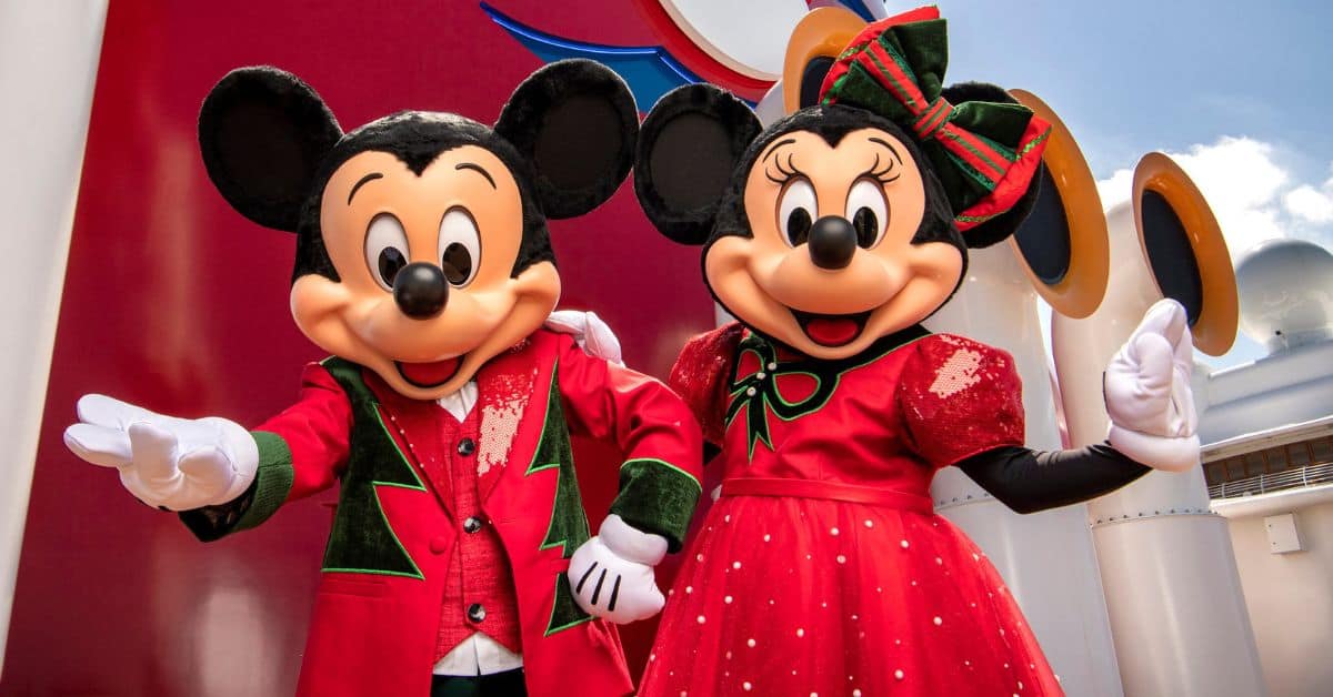 Mickey and Minnie on Christmas Cruise